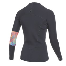 Top néoprène femme MYSTIC Lunar L/S 2mm Dark Grey