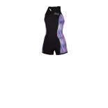 Short john MYSTIC Diva 2/2mm back zip Femme - Black/Purple