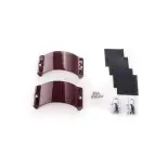 Kit palan UNIFIBER 2x Clamcleat CL244/S1 Aubergine Strap, 4x Screws, 4x Rubber